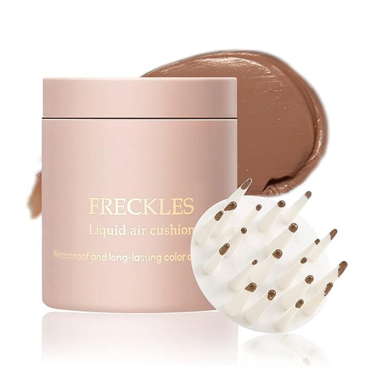 Boobeen Freckle Stamp Face Freckles Air Cushion Liquid Freckle Makeup Stamp Waterproof Fake Freckle Pen Long Lasting Quick Dry Small Spot Freckle Makeup, Create Natural Freckles Makeup-VivaGrace Women