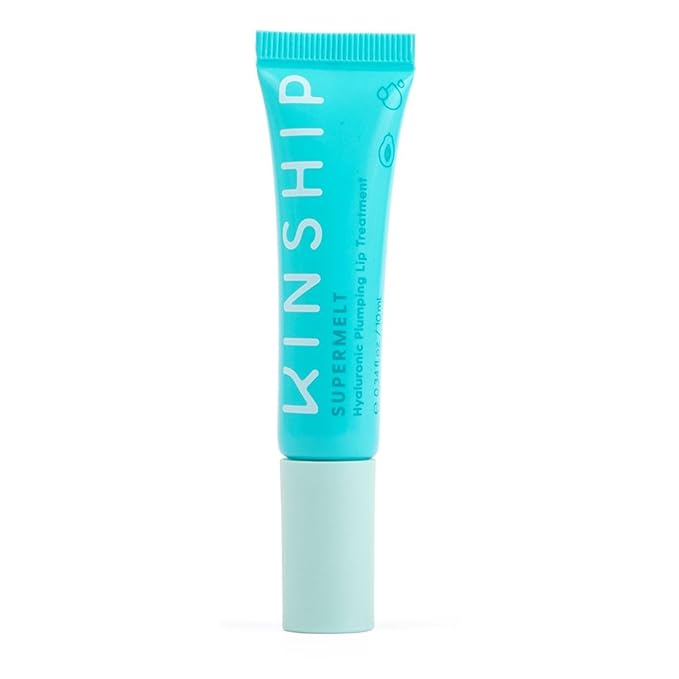 Kinship Supermelt Lip Plumping Jelly Mask - Moisturizing Daily Lip Treatment + Hyaluronic Acid - Hydrating + Exfoliating Lip Gloss - Soft, Smooth, Plump - Quick Melting Balm - Soothe Dry Lips (.3 oz)-VivaGrace Women