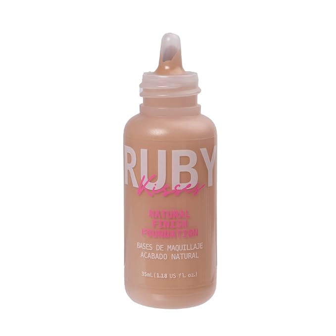 Ruby Kisses Liquid Foundation Medium Coverage, Lightweight, Natural Finish, Face Makeup for All Skin Type, Korean Makeup (Rich Tan)-VivaGrace Women