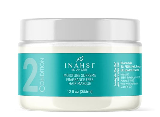 Moisture Supreme Fragrance Free Hair Masque | Deep Conditioner for Men, Women, or Kids with Curly Hair | Hair Products for Naturally Curly Hair 12 oz | Made in the USA-VivaGrace Women