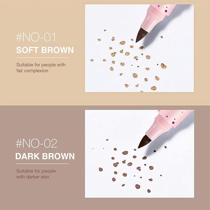 Freckle Pen Faux Freckle Pen Colour Pop Freckle Pen Supernaturally Realistic Freckles Makeup Brush Fantastic Freckles Pen Long-lasting Waterproof Soft-point Absorbent Pen For a Natural and Easy Makeup Look (dark brown)-VivaGrace Women