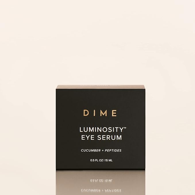 DIME Beauty Luminosity Eye Serum, Eye Cream for Dark Circles and Puffiness, Caffeine Eye Cream, Puffy Eyes Treatment, 0.5 oz / 15 mL-VivaGrace Women