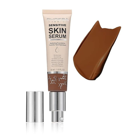 PHOERA Hydrating Serum Foundation,Flawless Full Coverage and Hypoallergenic Makeup Base Foundation. (N06 Mocha, norm)-VivaGrace Women