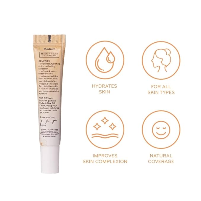 purlisse BB Concealer - BB Cream for All Skin Types - Oil-Free Moisturizing, Smooths Blemishes - .34 Ounce (Medium)-VivaGrace Women
