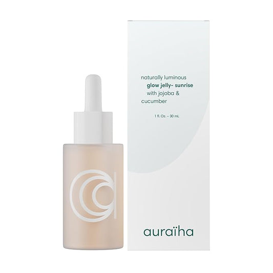 Auraiha Glow Jelly Highlighting Serum - Jojoba & Cucumber Infused Superfood Elixir - Intense Hydration for Radiant, Healthy Glow - Vegan - 1 fl oz (sunrise, 1oz)-VivaGrace Women
