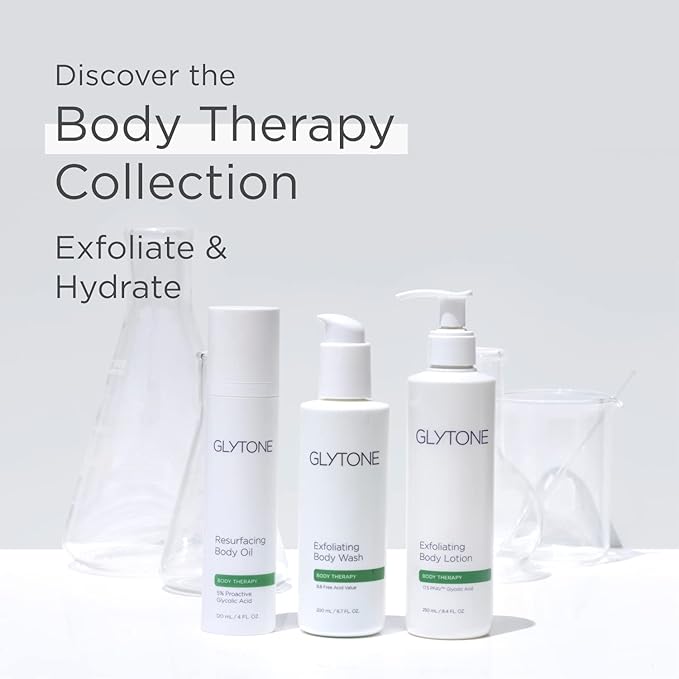 Glytone Resurfacing Body Oil– Nourishing & moisturizing anti aging Body Oil for dry Skin & Keratosis Pilaris –5% Proactive Glycolic Acid After Shower oil for Body–Unscented, Non Toxic 4 Fl oz-VivaGrace Women