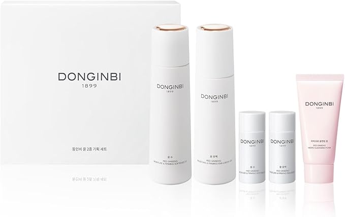 Donginbi Red Ginseng Moisturizing & Firming Set EX, Anti-Aging Korean Skin Care, Routine Kits for Smooth, Radiant Skin-VivaGrace Women