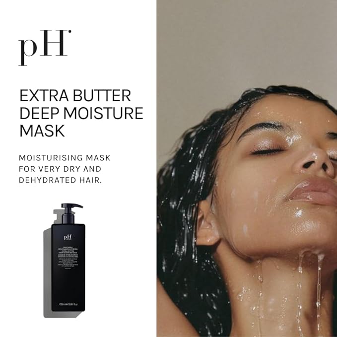 pH PURE HAIR Extra Butter Deep Moisture Hair Mask & Treatment for Dry, Damaged Strands - Hydrating Deep Conditioning Hair Mask with Vitamin E & Rose Extract - 33.8 oz-VivaGrace Women
