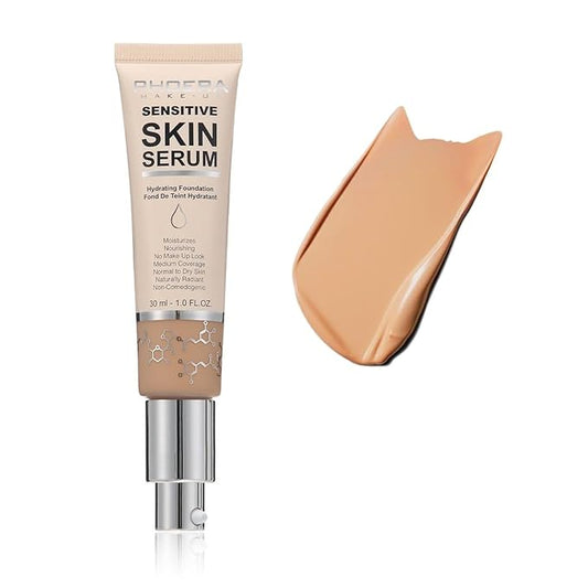 PHOERA Hydrating Essence Foundation,Waterproof and Light Long Lasting Hypoallergenic Full Coverage Hyaluronic Acid Foundation Makeup. (N03 Buff Beige)-VivaGrace Women