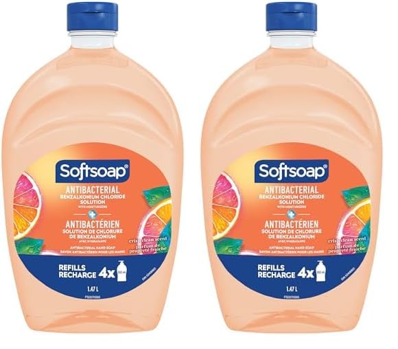 Softsoap Antibacterial Refill 50oz Crisp Clean Scent (Pack of 2)