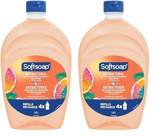 Softsoap Antibacterial Refill 50oz Crisp Clean Scent (Pack of 2)
