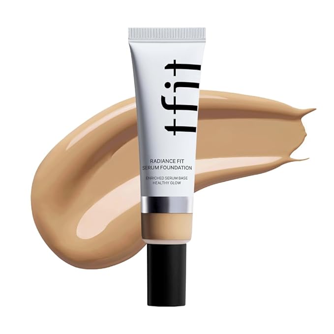 TFIT Radiance Fit Serum Foundation - Flawless Coverage, Dewy finish, Long-lasting, Lightweight, Korean Makeup,1.05 Oz. (N2.5 Amber, 1.05 Oz.)-VivaGrace Women
