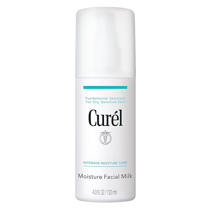 Curel Japanese Skin Care Moisture Facial Milk Moisturizer, Daily Face Lotion for Dry Sensitive Skin, pH Balanced, Unscented Advanced Ceramide Care Face Cream without Drying Alcohols, 4 oz-VivaGrace Women