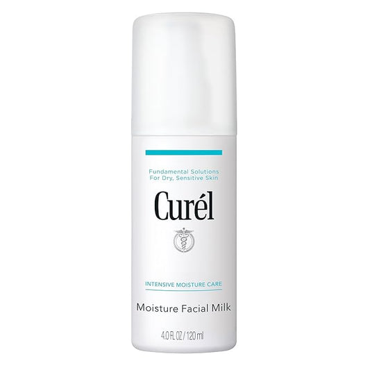 Curel Japanese Skin Care Moisture Facial Milk Moisturizer, Daily Face Lotion for Dry Sensitive Skin, pH Balanced, Unscented Advanced Ceramide Care Face Cream without Drying Alcohols, 4 oz-VivaGrace Women