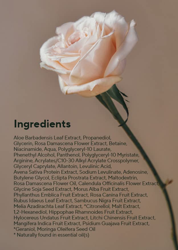 AROMATICA Reviving Rose Infusion Serum 3.38oz / 100ml, Vegan, Rejuvenating Hydration Serum, Vitality Serum for dry skin | with Damask Rose Water and Rose Oil-VivaGrace Women