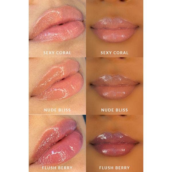 VASANTI Hyaluronic Boost Lip Plumper - Non-Sticky Lightweight Cosmetics for Soft Hydrated Lips (Metallic Shine)-VivaGrace Women