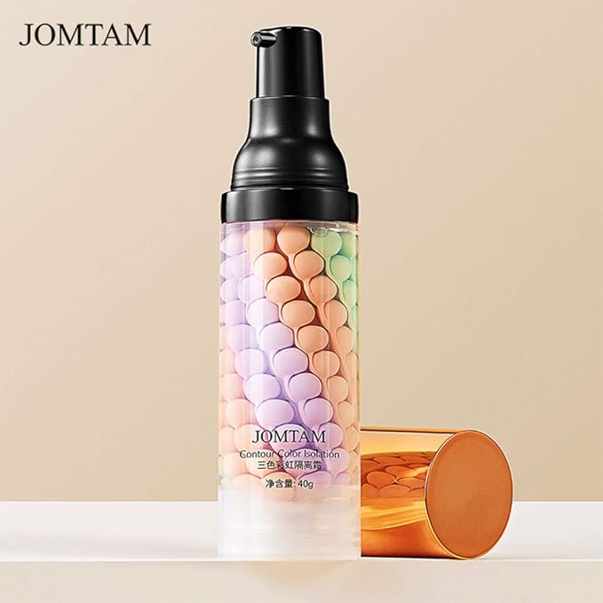Contour Multi-Color Pink Green Purple Isolation Waterproof Natural Makeup Protection Hydration Oil Balance Moisturizing 40g-VivaGrace Women