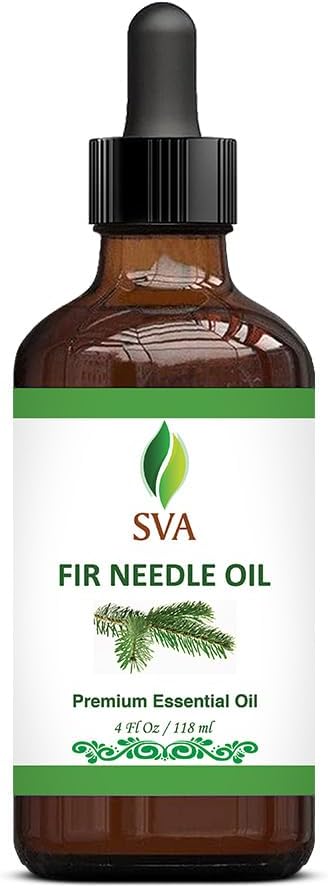 SVA Fir Needle Essential Oil – 4 Fl Oz – 100% Natural Fir Needle Oil - for Diffuser, Hair Care, Face, Skin Care, Aromatherapy, Scalp and Body Massage, Soap and Candle Making – with Dropper-VivaGrace Women