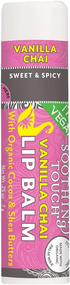 SOOTHING TOUCH LIP BALM,VEGAN,VANL CHAI, 25 OZ-VivaGrace Women