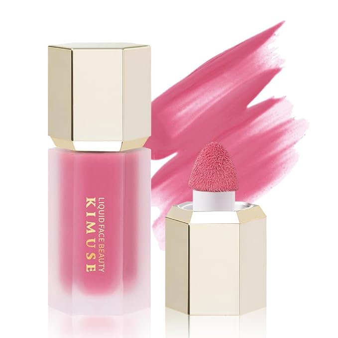 KIMUSE Soft Cream Blush Makeup, Liquid Blush for Cheeks, Weightless, Long-Wearing, Smudge Proof, Natural-Looking, Dewy Finish-VivaGrace Women