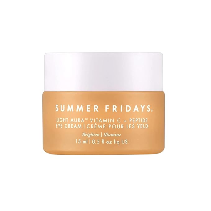 Summer Fridays Light Aura Vitamin C + Peptide Eye Cream - Brightening Eye Cream with an Illuminating and Hydrating Formula (0.5 Fl Oz)-VivaGrace Women