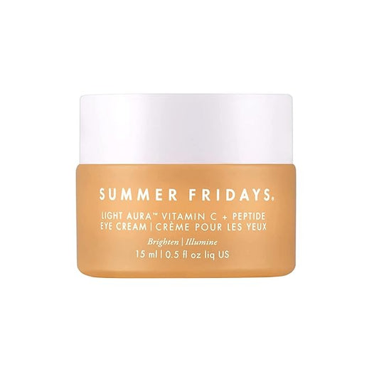 Summer Fridays Light Aura Vitamin C + Peptide Eye Cream - Brightening Eye Cream with an Illuminating and Hydrating Formula (0.5 Fl Oz)-VivaGrace Women