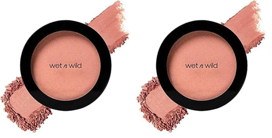 wet n wild Color Icon Blush, Effortless Glow & Seamless Blend infused with Luxuriously Smooth Jojoba Oil, Sheer Finish with a Matte Natural Glow, Cruelty-Free & Vegan - Pearlescent Pink(Packaged)-VivaGrace Women
