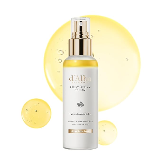 d'alba Piedmont Italian White Truffle First Spray Serum, Vegan Skin Care, Light-weight Face Moisturizer, Glow Serum for Radiant Skin, Non Comedogenic, All In One Mist, Korean Skin Care (3.38 fl oz.)-VivaGrace Women