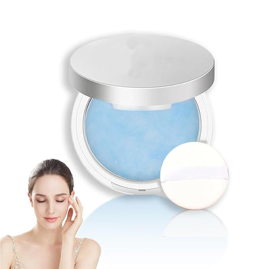 Chillab Lavender Matte Powder,Oil Control Face Pressed Powder Face Setting Powder with Mini Powder Puff for Silky Flawless Long-Lasting Lightweight Skin-friendly Face Cosmetics (Floating Cloud)-VivaGrace Women