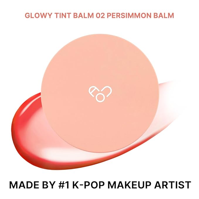 AOU GLOWY TINT BALM Tinted Lip Balm with Natural Gloss Instant Hydration for Chapped Lips 0.12Oz (02 Persimmon Balm)-VivaGrace Women