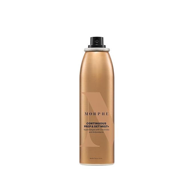 Morphe Continuous Prep & Set Setting Spray - Hydrating Setting Spray for Makeup & Skin Prep - Enriched with Ceramides and Antioxidants for a Radiant Finish (2.8 oz)-VivaGrace Women