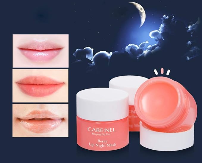 CARENEL Lip Sleeping Mask 5g (Berry 3Set) - Lip gloss Cream - Overnight Treatments Lip Balm-VivaGrace Women
