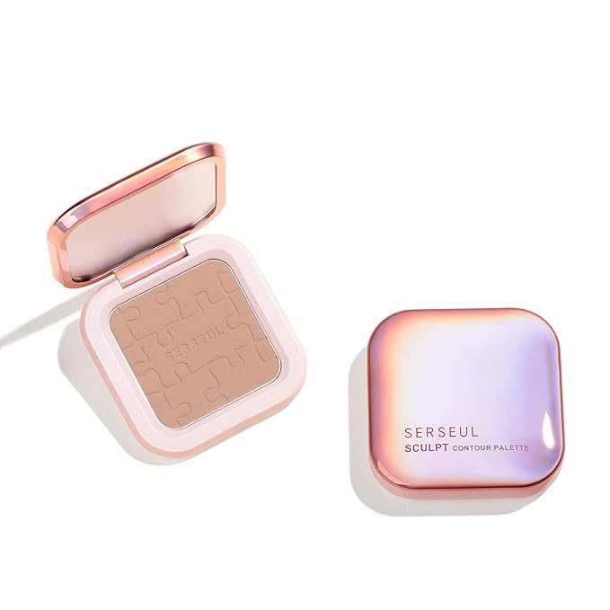 Face Contour Palette Face Sculpting Contouring Palette Powder Bronzer Makeup Palette with brush - Highly Pigmented Contour Powder For Contouring-VivaGrace Women