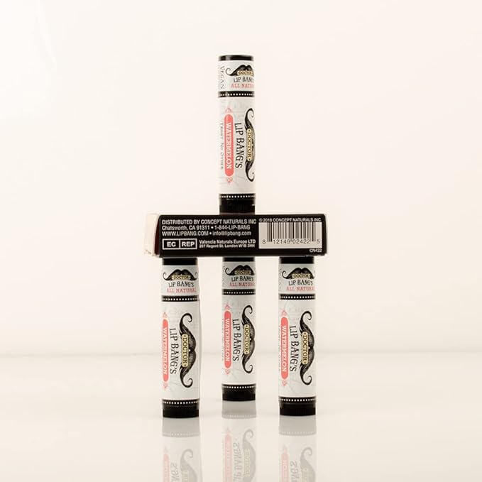 Doctor Lip Bang's Super Moisturizing Lip Balm | 4 Pack | Watermelon| ALL NATURAL & CRUELTY FREE | 100% VEGAN | FOR DRY & CRACKED LIPS-VivaGrace Women