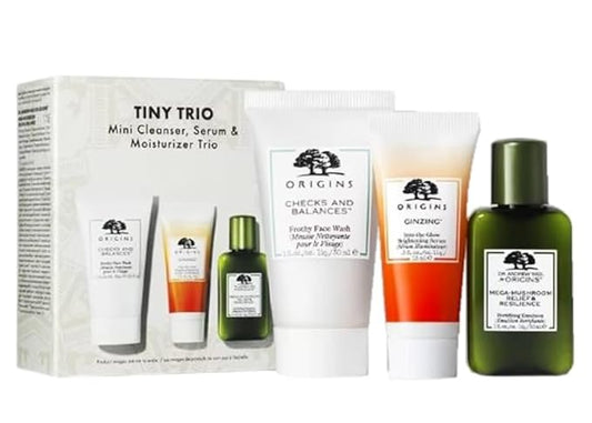 Origins Tiny Trio Mini Cleaner, Serum & Moisturizer Trio - Travel Size-VivaGrace Women