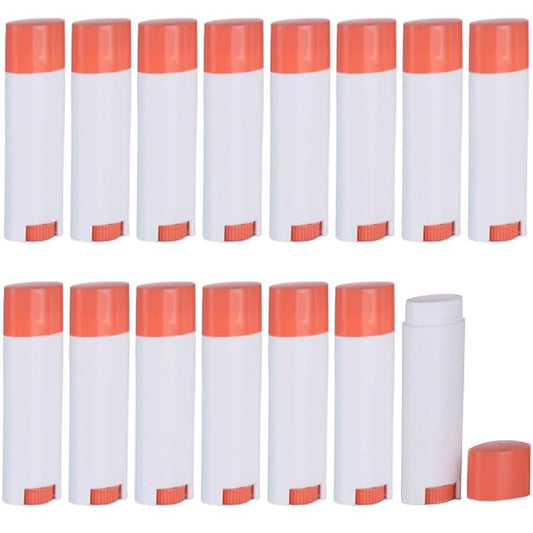 5ml 100Pcs Empty Oval Deodorant Lip balm Tubes Containers Twist-up Refillable Containers for Lipstick,Chapstick,Homemade Lip balm,DIY Deodorants(Pink White)-VivaGrace Women