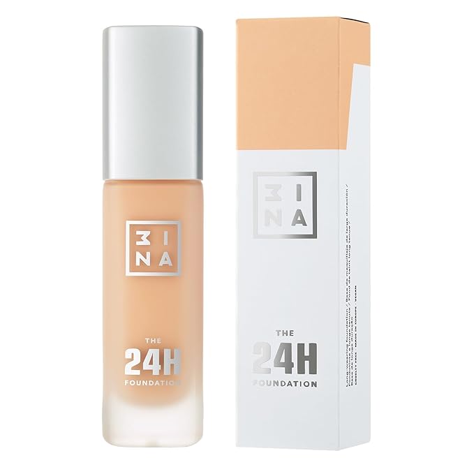 3INA The 24H Foundation 627-24H Long-Wearing Formula - Medium To High Buildable Coverage - Smooth Matte Finish - Expanded Shade Selection - Waterproof, Cruelty Free, Vegan Makeup - 1.01 Oz-VivaGrace Women