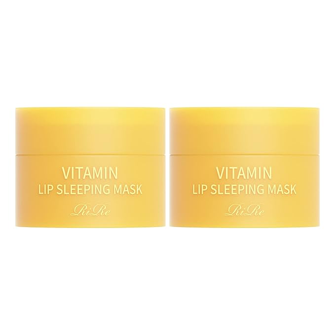 Vitamin Lip Sleeping Mask 10g / 0.35 oz. (Pack of 2) Contains 5,000ppm of vitamin E, Nourishing Moisturizing Elasticity Keratin Care, Lip Balm For Chapped, Cracked, Dry, Wrinkled Lips-VivaGrace Women