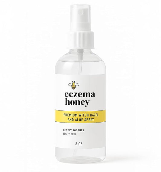 ECZEMA HONEY Premium Witch Hazel & Aloe Spray - Facial Mist Skin Care Product - Unscented Moisturizer, Dewy Makeup Spray, Aftershave & More (8 Oz)-VivaGrace Women