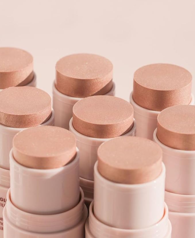 Wander Beauty On-the-Glow Blush and Illuminator - Coral Rose/Nude Glow - 7-in-1 Hydrating Cream Blush & Highlighting Stick - Stick Blush for Cheeks, Lip, & Body - Highlighter Makeup & Blush - 0.4 oz-VivaGrace Women