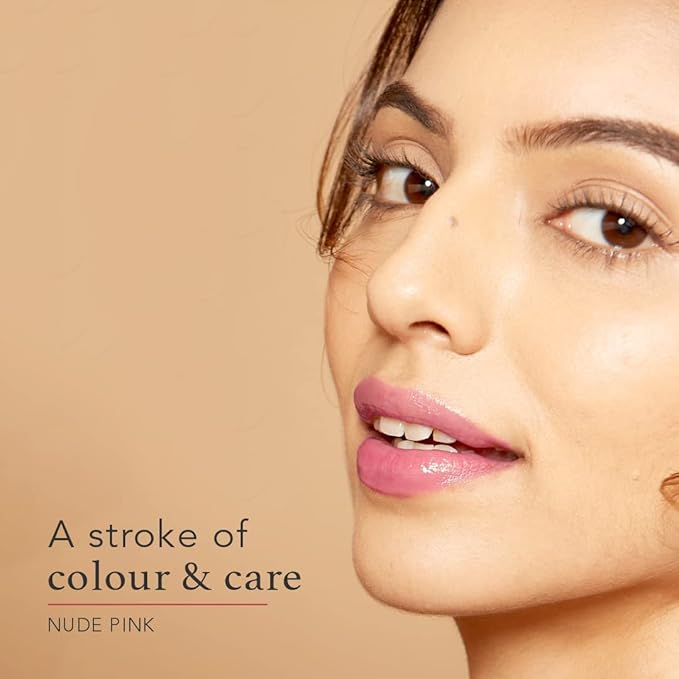 Oh-So-Luxe Liquid Tinted Lip Balm, Hydrating & Nourishing Tinted Lip Oil for dry dark lips, results in Soft & Glowing Lips, Moisturizing, Non-Sticky Nude Pink Shade - 0.10 Fl Oz - RAS LUXURY OILS-VivaGrace Women