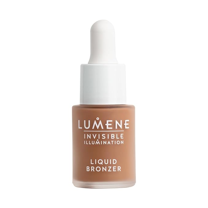 Lumene Invisible Illumination [Kaunis] Liquid Bronzer - Skincare-Infused Bronzing Drops with Buildable Texture - Made with Pearlescent Pigments for a Luminous Complexion - Summer Glow (15ml)-VivaGrace Women