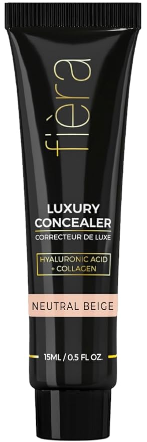 Fièra Luxury Concealer with Anti-Aging - All Day Coverage for Dark Circles, Fine Lines, Wrinkles & Spots - Neutral Beige, 0.5 Ounce-VivaGrace Women
