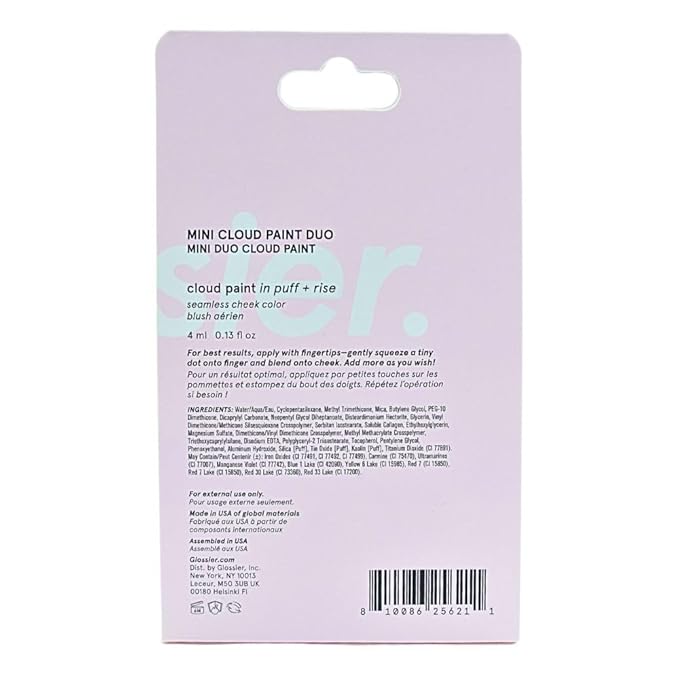 Glossier Mini Cloud Paint Gel Cream Blush Duo:: Rise (Warm Terracotta) and Puff (Light, Cool Pink)-VivaGrace Women