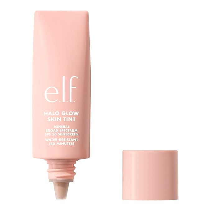 e.l.f. Halo Glow Skin Tint SPF 50, Tinted Moisturizer For Light, Buildable Coverage, Creates A Natural Glow, Vegan & Cruelty-Free, 10 Tan Neutral-VivaGrace Women