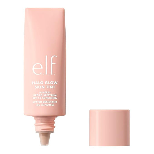 e.l.f. Halo Glow Skin Tint SPF 50, Tinted Moisturizer For Light, Buildable Coverage, Creates A Natural Glow, Vegan & Cruelty-Free, 10 Tan Neutral-VivaGrace Women