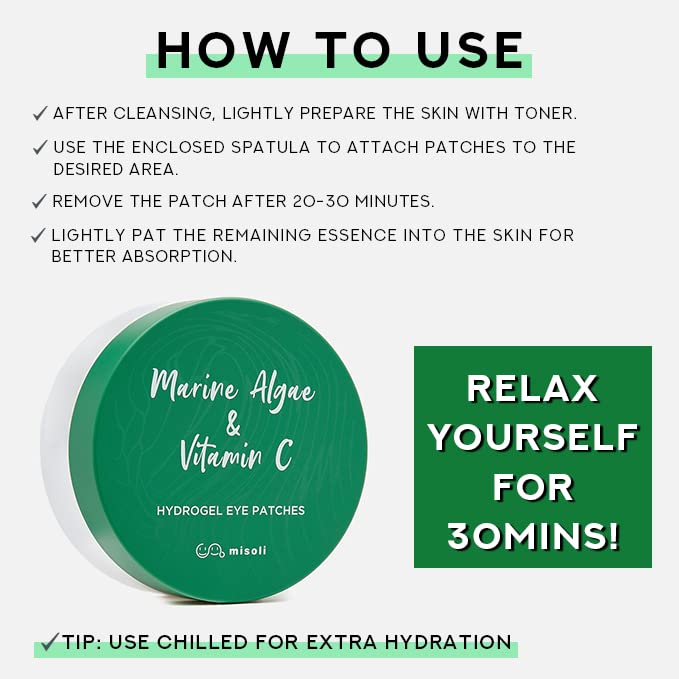 Marine Algae & Vitamin C Hydrogel Eye Patches-VivaGrace Women