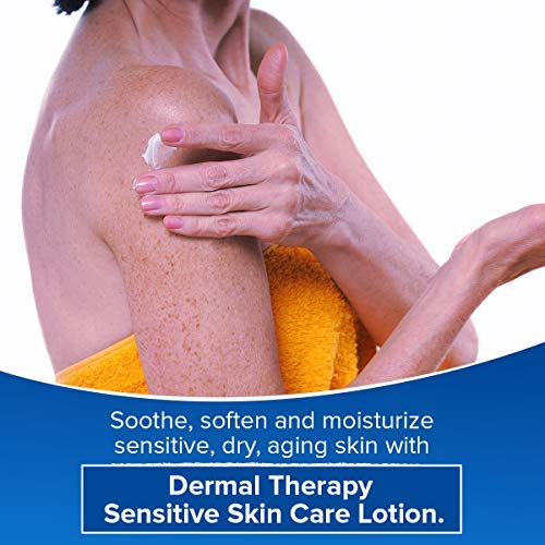 Dermal Therapy Sensitive Skin Lotion - Calming, Non-Irritating Lotion with 15% Allantoin, 10% Shea Butter, Vitamin E - Soothing Relief for Dry, Itchy, Eczema-Prone Skin - 8 fl oz / 240 ml-VivaGrace Women