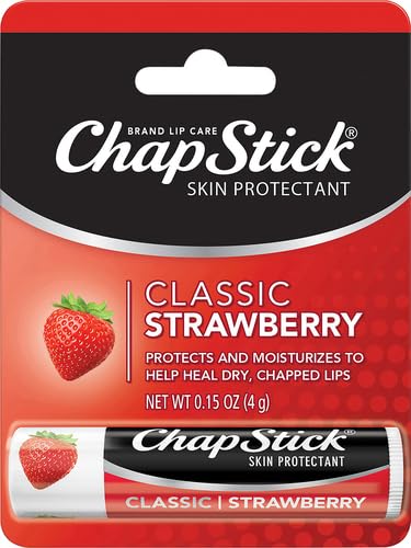 ChapStick Classic Strawberry Lip Balm Tube, Lip Care and Lip Moisturizer - 0.15 Oz-VivaGrace Women