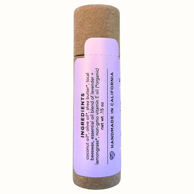Plastic Free Lip Love | Jumbo Organic Lip Balm | Organic Beeswax and Plant Based | Zero Waste Natural Lip Balm (Lavender Lemongrass)-VivaGrace Women